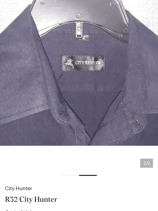 City Hunter Other - City Hunter Men's Navy Button-Up Shirt